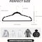 Simple Deluxe HealSmart Velvet Hangers, Space Saving Clothes Hangers for Closet, Black, 50PK HKHANGVELVET50BLK - alternate 6