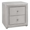 Homeroots 21" Light Gray Wood Two Drawer Nightstand 489769 - alternate 1
