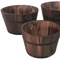 Homeroots Set of Three Brown Solid Wood Round Pot Planter 274842 - alternate 5