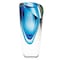 Homeroots 8" Clear and Blue Crystal Table Vase 375782 - alternate 1
