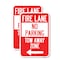 Signmission Fire Lane Tow-Away Zone with Left Arrow, 12'' X 18'' 2 Signs, Heavy Gauge Aluminum, 2PK A-1218-2PACK-23978 - alternate 1