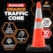 Xpose Safety 28 In Orange Slim Line Traffic Cone, 10 lb Base with 6in & 4in  Collar, DOT Approved, 12-PK OTC28SL-64-10L-12-X - alternate 4