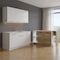 Homeroots 59in Natural White and Brown Wood Kitchen Island Set With Storage 519054 - alternate 5