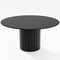 Homeroots 60" Black Solid Wood Pedestal Base Round Top Dining Table 721035 - alternate 1