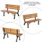 Gardenised Iron Framed Park Bench with Wooden Seat and Backrest for All Outdoor Spaces QI004781 - alternate 5