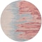 Homeroots 8' Coral Pink And Gray Round Abstract Washable Indoor Outdoor Area Rug 601196 - alternate 7