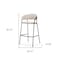 Homeroots 30" Cream and Black Fabric and Metal Bar Height Bar Chair 605928 - alternate 5