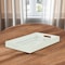 Homeroots 16in White Silver Rectangular Wood Handmade Tray With Handles 483295 - alternate 5