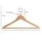 Nahanco 17in Black Gloss Flat Wooden Suit Hanger w/ Stationary Pant Bar, 100PK 8217CH - alternate 2