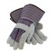 Pip Economy Grade Split Cowhide Leather Palm Glove with Fabric Back, Rubberized Gauntlet Cuff, 12PK 84-7632/L - alternate 2