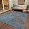 Homeroots 9' X 12' Teal Blue And Brown Abstract Washable Indoor Outdoor Area Rug 609398 - alternate 9