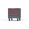 Strong Hold 5 drawer cabinet - (1x 2in, 2x 3in, 1x 5in, 1x 7in) - Red accents - Keyed Different S3036-PCDAS-0501DS - alternate 3