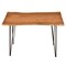 Homeroots 48" Brown And Black Solid Wood And Iron Dining Table 517763 - alternate 1