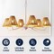 Jonathan Y Grady 35" 6-Light Grand Coastal Farmhouse Adjustable Swooping Arm Metal w/Hand-Woven Rattan Shades L JYL9560A - alternate 9