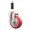 Service Caster 4 Inch 316SS Red Polyurethane Wheel Swivel 7/8 Inch Expanding Stem Caster SCC-SS316EX20S414-PPUB-RED-78 - alternate 1