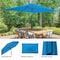 Pure Garden 10 Rectangular Umbrella, Bright Blue 50-LG1281 - alternate 9
