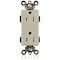Leviton Straight Blade Receptacle, 5-15R, 15 A, 125V AC, Surface Mount, Self-Grounded MT162-I - alternate 1
