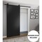 Sartodoors Sturdy Barn Door with Hardware, Planum 0010 Black Matte, 6.6FT Rail Hangers Heavy Set, Modern Solid PLANUM0010BD-B-BLK-18 - alternate 1