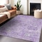 Homeroots 8' X 10' Lavender And Gray Damask Washable Indoor Outdoor Area Rug 603770 - alternate 6