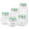 Martha Stewart 5 Piece Glass Canister Set with Jadeite Green Lids 120089.05R - alternate 1