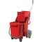 Unger 8 gal CLEANERx Dual Bucket Side Press Mop Bucket and Wringer, Red, Polypropylene COMBR - alternate 1