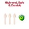 Smarty Had A Party 3" Natural Birch Eco-Friendly Disposable Mini Dessert Spoons (600 Spoons), 600PK 4664SP-CASE - alternate 6