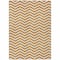 Homeroots 5' X 8' Orange And Beige Chevron Washable Indoor Outdoor Area Rug 595332 - alternate 9