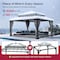 Sunjoy Kingston 16x12 Gazebo, Steel & PC Roof Hardtop Gazebo with Curtain and Netting - Gray Aluminum Posts A10204388100 - alternate 7