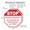 Signmission Stop Private Property No Hunting or, 6 inch X 6 inch, Plastic Sign, 2PK OC-P-2PACK-6-165 - alternate 6
