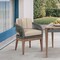 Armen Living Orbit Outdoor Patio Dining Chair in Weathered Eucalyptus Wood with Gray Rope and Taupe Cushions LCORSIEUCTP - alternate 6