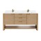 James Martin Vanities Solene 72 in. Double Vanity, Seaside Oak, w/ Single Hole 3 CM White Zeus Quartz Top & Backsplash D225-V72-SSO-1WZ - alternate 1