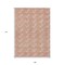 Homeroots 9' X 12' Salmon And Ivory Geometric Washable Indoor Outdoor Area Rug 595035 - alternate 7