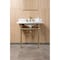 Kingston Brass 30" Carrara Marble Console Sink Set w/ Faucet in Carrara Marble White/Brushed Brass CKVPB3030MBSQ7 - alternate 3