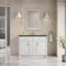 James Martin Vanities Bellshire 48" Single Vanity, Bright White w/ 3 CM Parisien Bleu Silestone Top 660-V48-BW-3PBL - alternate 6