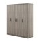 Homeroots Two Piece Gray Solid and Manufactured Wood Bedroom Set 662336 - alternate 4