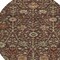 Homeroots 8' Chocolate Tan And Green Round Floral Washable Indoor Outdoor Area Rug 603409 - alternate 9