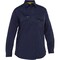 Bisley Women's Long Sleeve Ripstop Work Shirt 400W6490-NV-XL - alternate 1