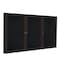 Ghent 3 Door Enclosed Recycled Rubber Bulletin Board, Bronze Aluminum Frame, 3'H x 6'W, Black PB33672TR-BK - alternate 1