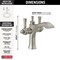 Delta Dorval Two Handle Single Hole Monoblock Bathroom Faucet 856-SS-DST - alternate 3
