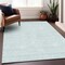 Homeroots 5' X 8' Sky Blue And Ivory Geometric Washable Indoor Outdoor Area Rug 602444 - alternate 8
