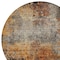 Homeroots 8' Copper Terra Cotta And Black Round Abstract Washable Indoor Outdoor Area Rug 606100 - alternate 5