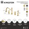 Kingston Brass Double-Handle Widespread Kitchen Faucet with Brass Sprayer, Antique Brass KB1793BEXBS - alternate 6
