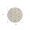 Homeroots 8' Ivory Brown And Gray Round Moroccan Washable Indoor Outdoor Area Rug 605159 - alternate 8