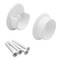 Prime-Line Closet Pole Sockets, Fits 1-3/8 in. Diameter Pole, Metal, White Finish (Single Pack) N 75872 - alternate 1