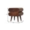 Homeroots 20" Chestnut Solid Wood Round Two Drawer Nightstand 722583 - alternate 3