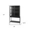 Homeroots 36in Black Solid Wood and Metal Display Cabinet With Two Doors 611034 - alternate 4