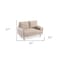Homeroots 57" Beige And Dark Brown Velvet Loveseat and Toss Pillows 543713 - alternate 6