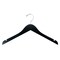 Nahanco 17in Black Gloss Flat Wooden Shirt Hanger w/ Notches, 100PK 8217CHNOBAR - alternate 1