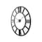 Homeroots 30" Black Iron Analog Round Wall Clock 609406 - alternate 1