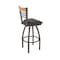 Holland Bar Stool Co Eleanor 30in Swivel Bar Stool with Bronze Finish, Medium Back and Canter Iron Seat 880 - alternate 1